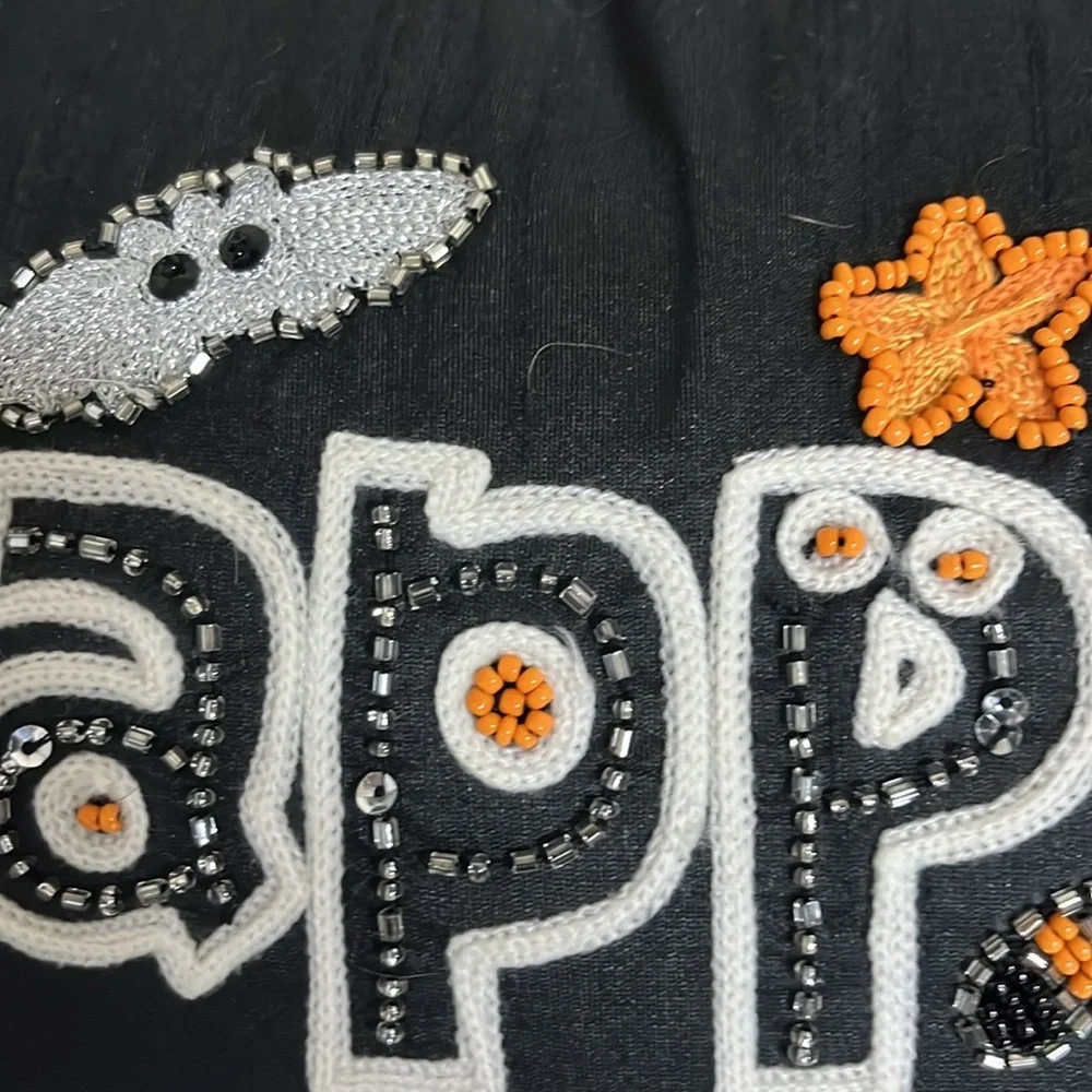 Halloween Pillow Oblong - lots of beading